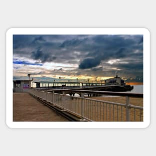 Bournemouth Pier And Beach Dorset Sticker